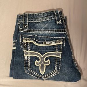 Rock Revival Mens’s Jason Relaxed Straight 29R Jeans